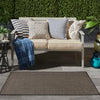 Nourison Horizon Indoor/Outdoor HOZ02 Charcoal Area Rug Outdoor Scene 2