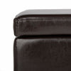 Safavieh Jonathan Flip Top Ottoman Black and Brown