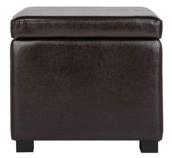 Safavieh Jonathan Flip Top Ottoman Black and Brown