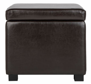 Safavieh Jonathan Flip Top Ottoman Black and Brown