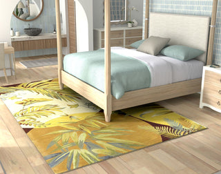 KAS Sparta 3113 Coral/Ivory Breezes Area Rug Room Scene Feature