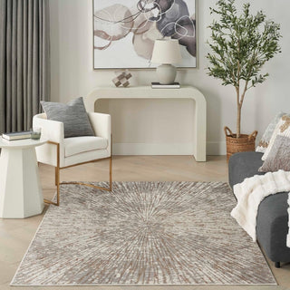 Nourison Metallic MTL01 Grey Mocha Area Rug by Inspire Me! Home Decor Room Scene 3