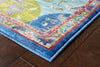 Oriental Weavers Joli 9648S Multi/ Blue Area Rug Corner On Wood