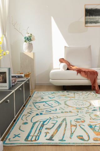 katiemerz x Kalaty Sportsglyphs SY1276 Area Rug