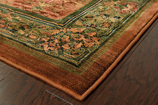 Oriental Weavers Kharma 465J4 Green/Beige Area Rug Corner On Wood