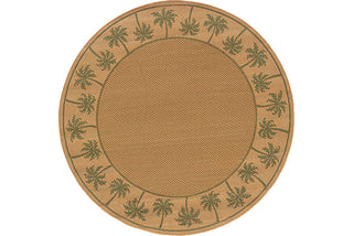 Oriental Weavers Lanai 606G6 Beige/Green Area Rug 7'10'' Round