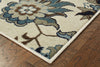 Oriental Weavers Linden 7811A Ivory/ Blue Area Rug Corner On Wood