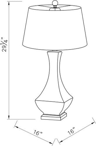Livabliss Ceramic LMP-1004 Lamp Dimensions