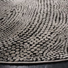 Safavieh Lurex 100 LUR185Z Black/Light Grey Area Rug Round Edge