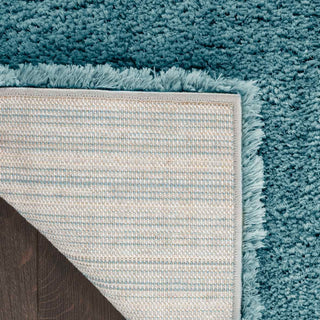 Nourison Luxurious Shag LXR05 Aqua Area Rug Backing