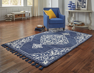 Oriental Weavers Madison 61410 Blue Ivory Area Rug Room Scene Featured