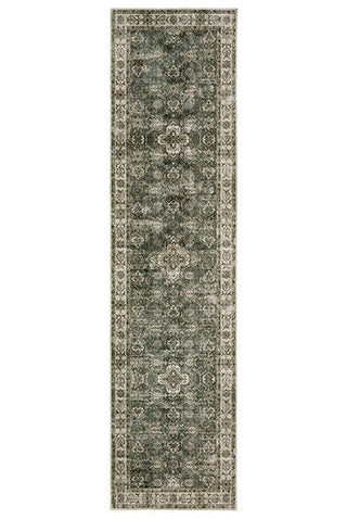 Oriental Weavers Malibu MAL04 Blue/Beige Area Rug 2' X 8' Runner