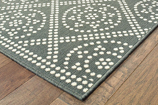 Oriental Weavers Marina 3969L Grey/Ivory Area Rug Corner On Wood