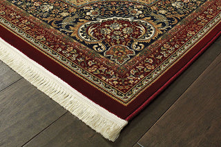 Oriental Weavers Masterpiece 113R2 Red/ Multi Area Rug Corner On Wood