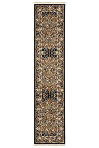 Oriental Weavers Masterpiece 1802B Navy/Multi Area Rug 2'3'' X 10' Runner