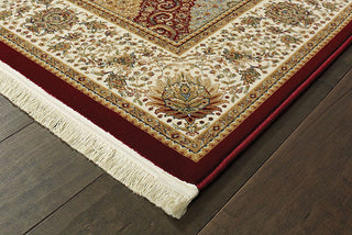 Oriental Weavers Masterpiece 530M2 Red/ Multi Area Rug Corner On Wood