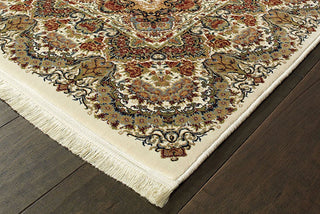 Oriental Weavers Masterpiece 5560W Ivory/ Multi Area Rug Corner On Wood