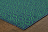 Oriental Weavers Meridian 1634Q Navy/Green Area Rug Corner On Wood