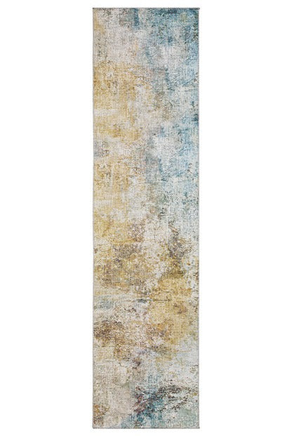 Oriental Weavers Myers Park MYP09 Yellow/ Blue Area Rug 2' X 8' Runner