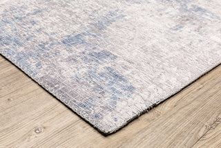 Oriental Weavers Myers Park MYP12 Grey/ Blue Area Rug Corner On Wood