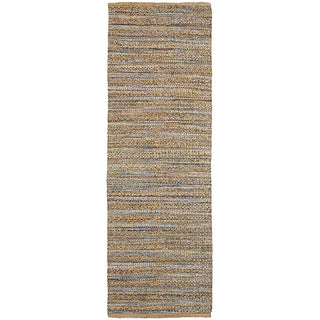 LR Resources Natural Fiber 3338 Navy Area Rug Runner 