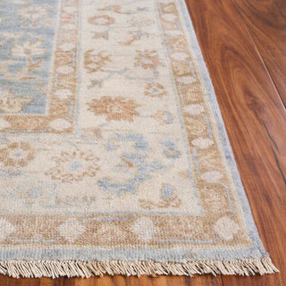 Safavieh Oushak OSH655M Light Blue / Beige Area Rug Corner