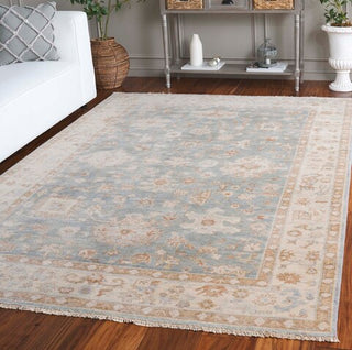 Safavieh Oushak OSH655M Light Blue / Beige Area Rug Room Scene 2