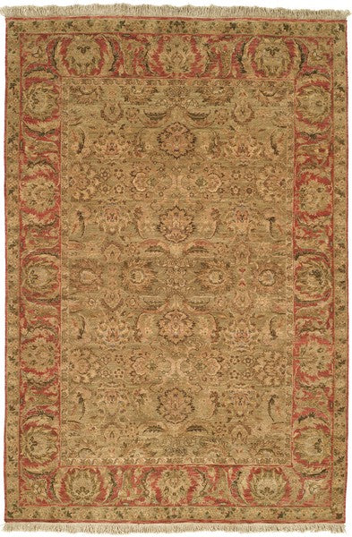 Safavieh Old World OW115 Light Green / Rust Area Rug 5 X 8