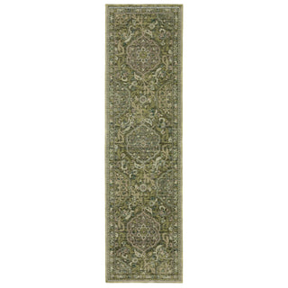 Oriental Weavers Andorra 3709C Green / Gold Area Rug Runner
