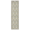 Oriental Weavers Andorra 3717C Ivory / Blue Area Rug Runner