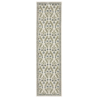 Oriental Weavers Andorra 3717C Ivory / Blue Area Rug Runner