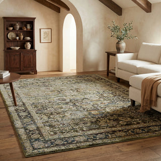 Oriental Weavers Andorra 7125C Green/ Brown Room Image