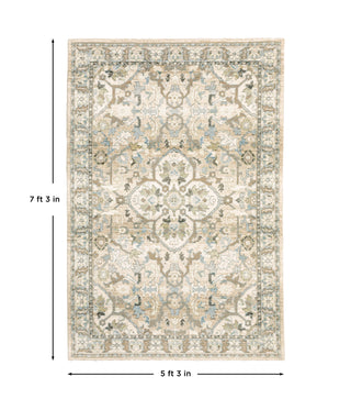 Oriental Weavers Andorra 9818G Beige/Ivory Area Rug pattern scale
