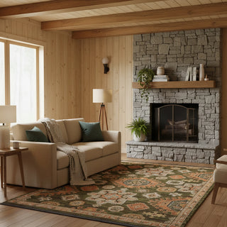 Oriental Weavers Legacy LGY02 Green / Rust Area Rug main image