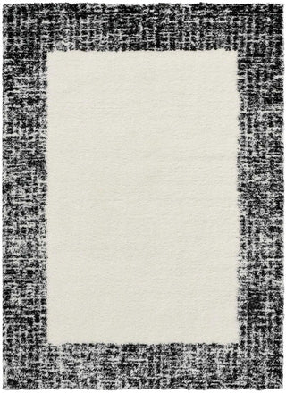 Nourison Pacific Shag PCS02 Ivory Black Area Rug 8 X 10