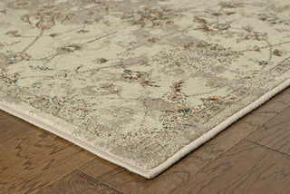 Oriental Weavers Pasha 112W6 Beige/Grey Area Rug Corner On Wood