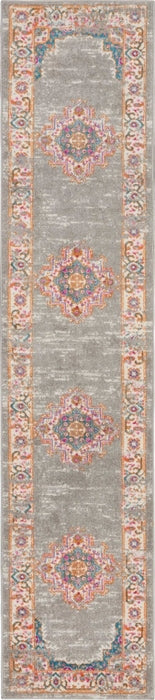 Nourison Passion PSN03 Grey Area Rug 2'2'' X 10' Runner