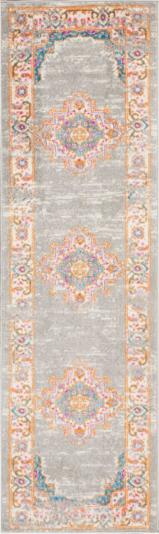 Nourison Passion PSN03 Grey Area Rug 2' X 8' Runner 