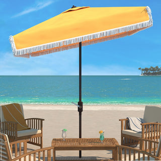 Milan Yellow Umbrella Square shape featured on beach