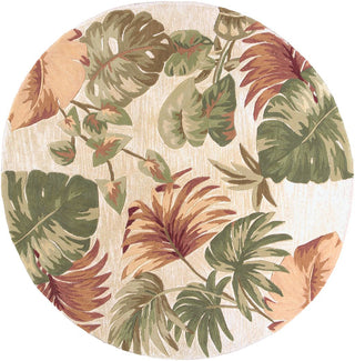KAS Sparta 3148 Beige Palm Leaves Area Rug