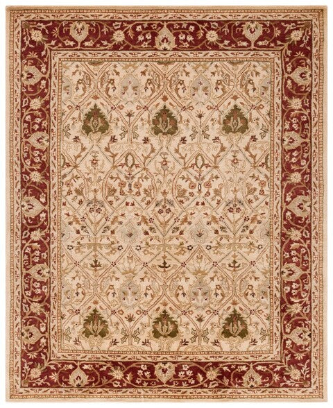Red Pictorial Isfahan Hand Knotted Persian 2x3 Wool Rug 