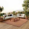 Nourison Positano POS03 Terracotta Ivory Area Rug Room Scene Feature