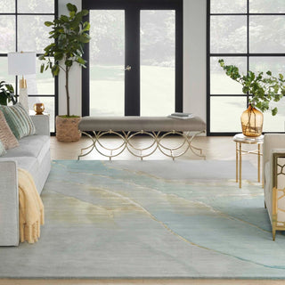 Nourison Prismatic PRS27 Grey/Seafoam Area Rug