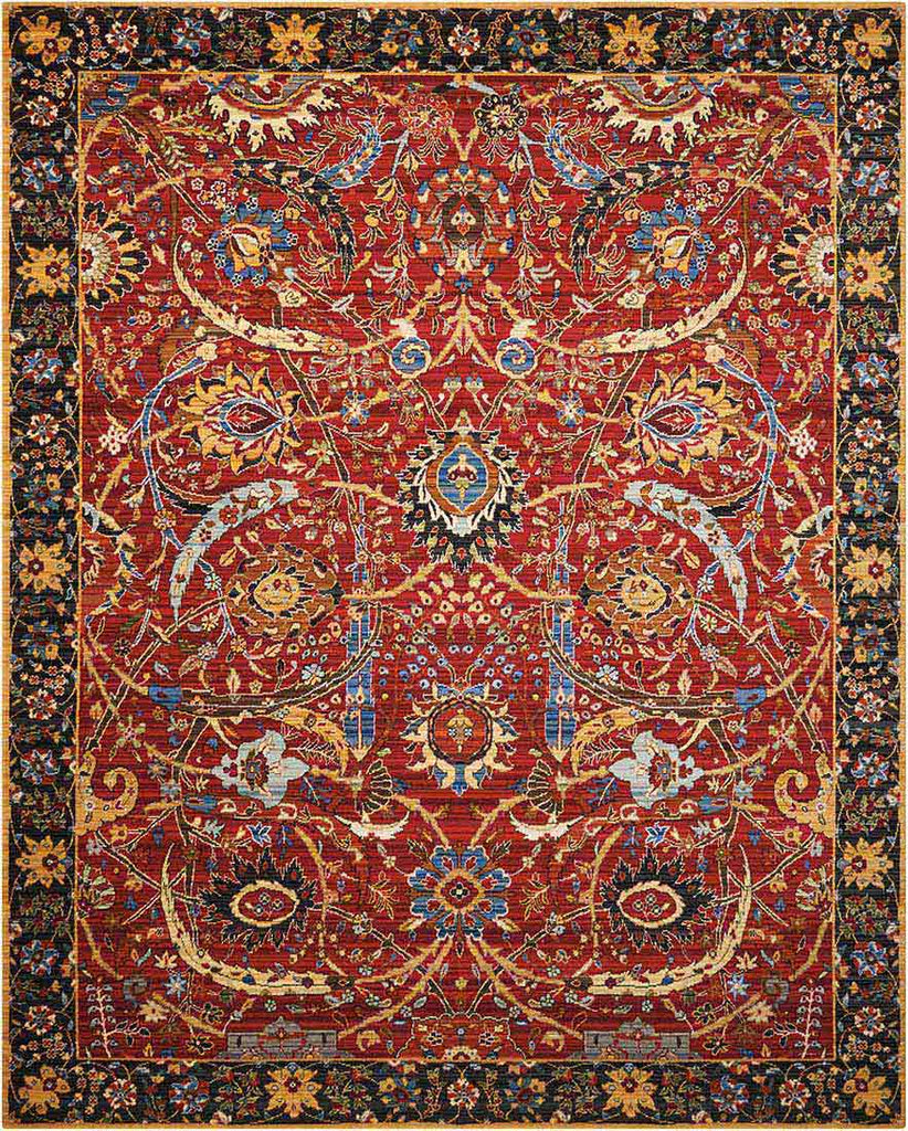 Nourison Rhapsody RH015 Red Area Rug