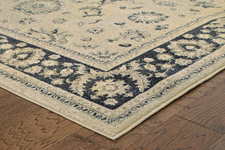 Oriental Weavers Richmond 117W3 Ivory/Navy Area Rug Corner On Wood