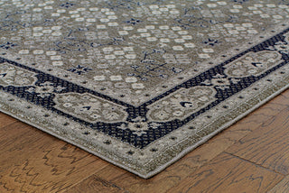 Oriental Weavers Richmond 119U3 Grey/Navy Area Rug Corner On Wood