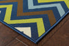 Oriental Weavers Riviera 4593S Navy/Blue Area Rug Corner On Wood