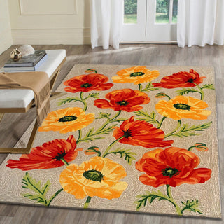 Trans Ocean Ravella Icelandic Poppies Natural Area Rug by Liora Manne