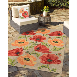 Trans Ocean Ravella Icelandic Poppies Natural Area Rug by Liora Manne