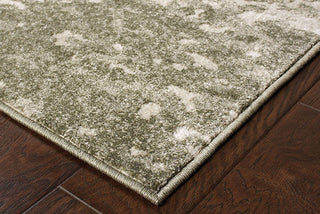 Oriental Weavers Rowan 190E4 Ivory/ Grey Area Rug Corner On Wood